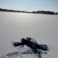 JB Snow Angel in the Middle of the Lake